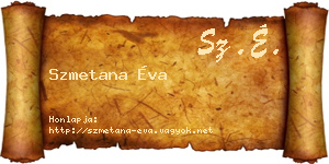 Szmetana Éva névjegykártya