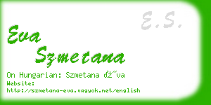 eva szmetana business card